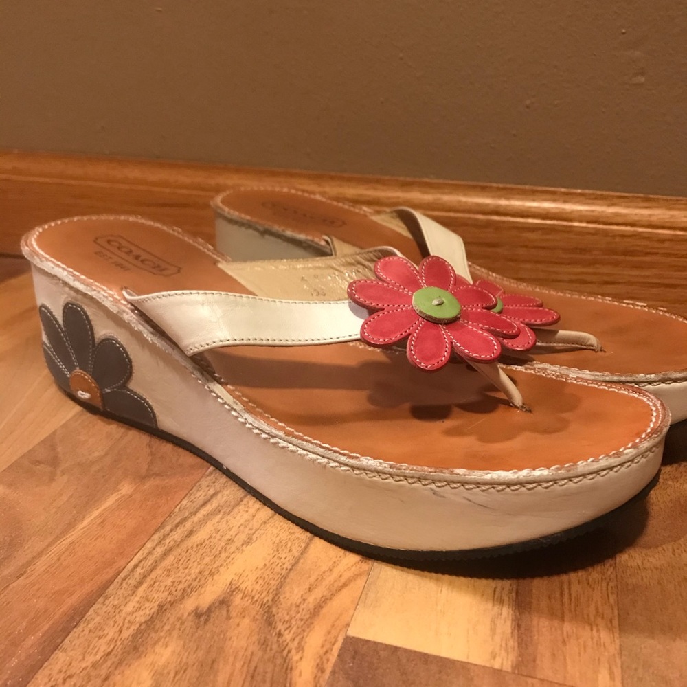 COACH- vintage floral sandals